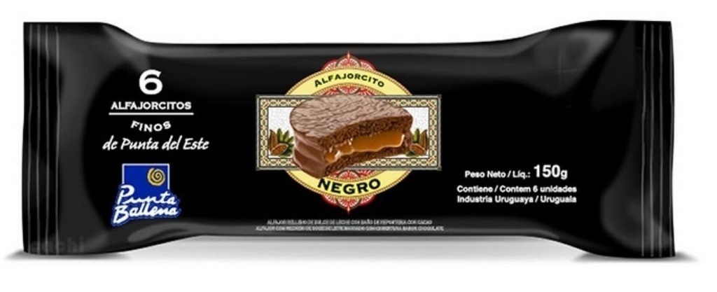Alfajores PB Finos Negro x6