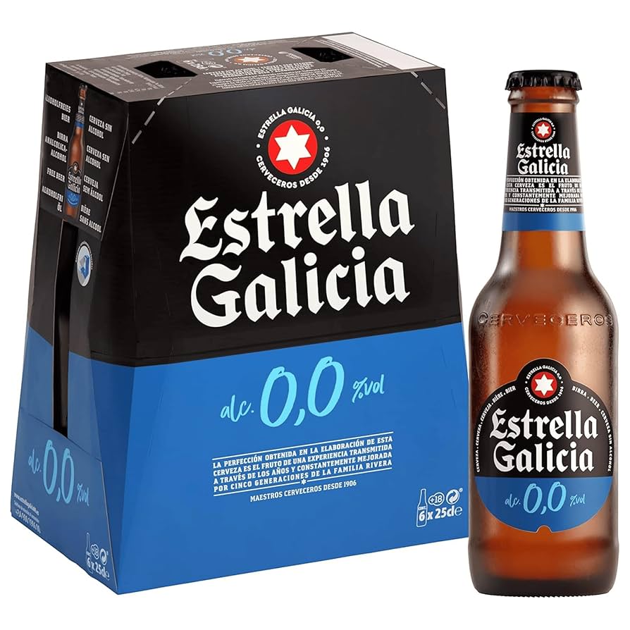 Pack Estrella Galicia 250cc sin alcohol x 6
