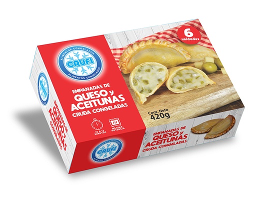 Empanadas Crufi x 6 ud queso y aceitunas